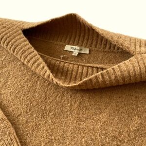 Madewell Wool/Alpaca Blend Boat/Bateau Neck Warm Fall/Winter Camel Sweater. Sz S